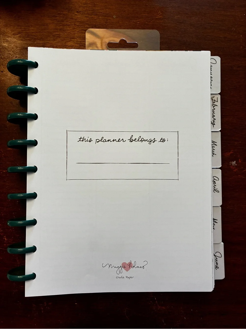 Crate Paper Maggie Holmes Floral Planner Notebook Disc Binding